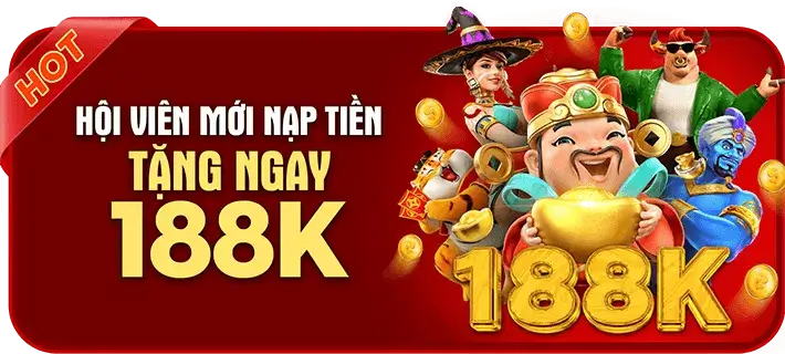Nhà cái app188m0 com Hội viên mới nạp tiền tặng 188k